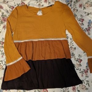 Autumn Colored Tiered Blouse